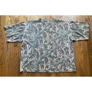 Vintage Mossy Oak Original Camo T-Shirt Size XL Foliage Faded Boxy Fit Hunting